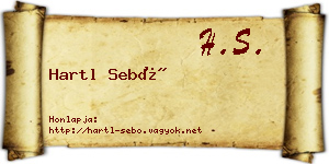 Hartl Sebő névjegykártya